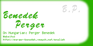 benedek perger business card